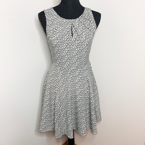 Express Black and White Skater Dress - Picture 1 of 7